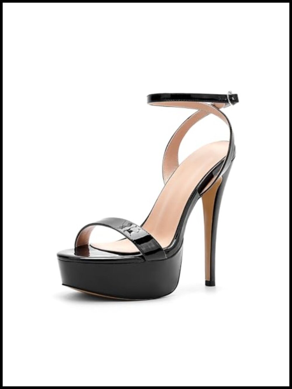 Platform Heels Sky High Sandals Party Dress Bridal Evening Shoes Patent Leather
